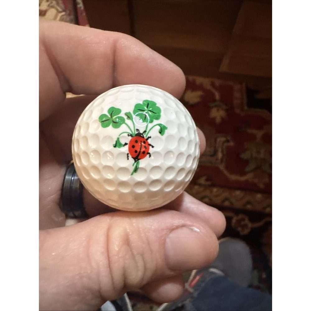 PING GOLF BALL/S-SOLID WHITE PING #3. RED LADYBUG ON LEAF LOGO. NEVER PLAYED.